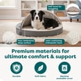 thumbnail image 5 of Furhaven 44" Round Orthopedic Dog Bed for Large Dogs w/ Removable Washable Cover, For Dogs Up to 80 lbs - Sherpa & Suede Snuggery - Gray, 44-inch, 5 of 10