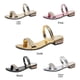 thumbnail image 5 of Large Sandals Women's Middle Heel Rhinestone Casual Slippers Silver Color, 5 of 5
