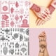 thumbnail image 1 of Adhesivos temporales para tatuajes con henna, 12 hojas, rojo y negro, 1 of 6