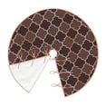 thumbnail image 2 of Daiia Brown Gold Grid Drawing Merry Christmas Tree Skirt , Xmas Large Lace-up Tree Skirt, Santa Snowflakes Rustic Home Decorations New Year Party Farmhouse Decor-36", 2 of 7