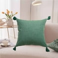 thumbnail image 4 of Latrodar Pillowcases Japanese Cotton And Linen Pillowcase Creative Tassel Cushion Cover Green 10x10 Inch Home Essentials, 4 of 5