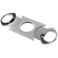 thumbnail image 5 of BambooMN Cigar Cutter, Guillotine, Double Blade, in Black Gift Case - Silver (Square) - 1 Pack, 5 of 7