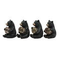 thumbnail image 3 of Ebros Gift Set of Four Bears Whimsical Cute Black Bear Holding Love Believe Faith and Hope Sign Plaque Small Figurines, 3 of 5