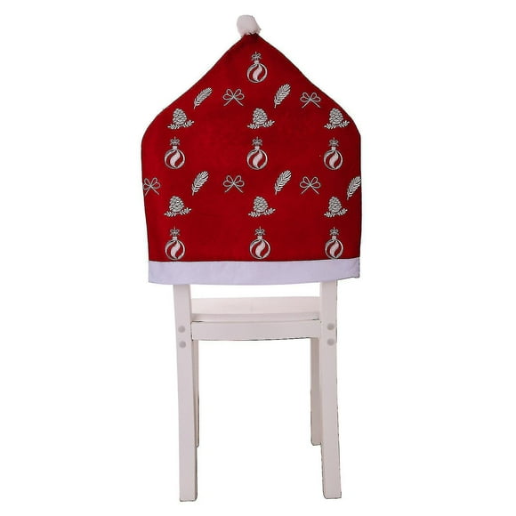 Funda navideña para silla con gorro de Papá Noel, funda decorativa para silla de comedor agradable a la piel, suministros para el hogar, cocina y comedor
