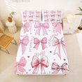 thumbnail image 3 of spefrowx Inspirational Style Quote Bed Sheets for Teens, Pink Princess Bow Full Size Sheets, 4 Pieces, 1 Flat Sheet, 1 Fitted Sheet and 2 Pillowcases, 3 of 6