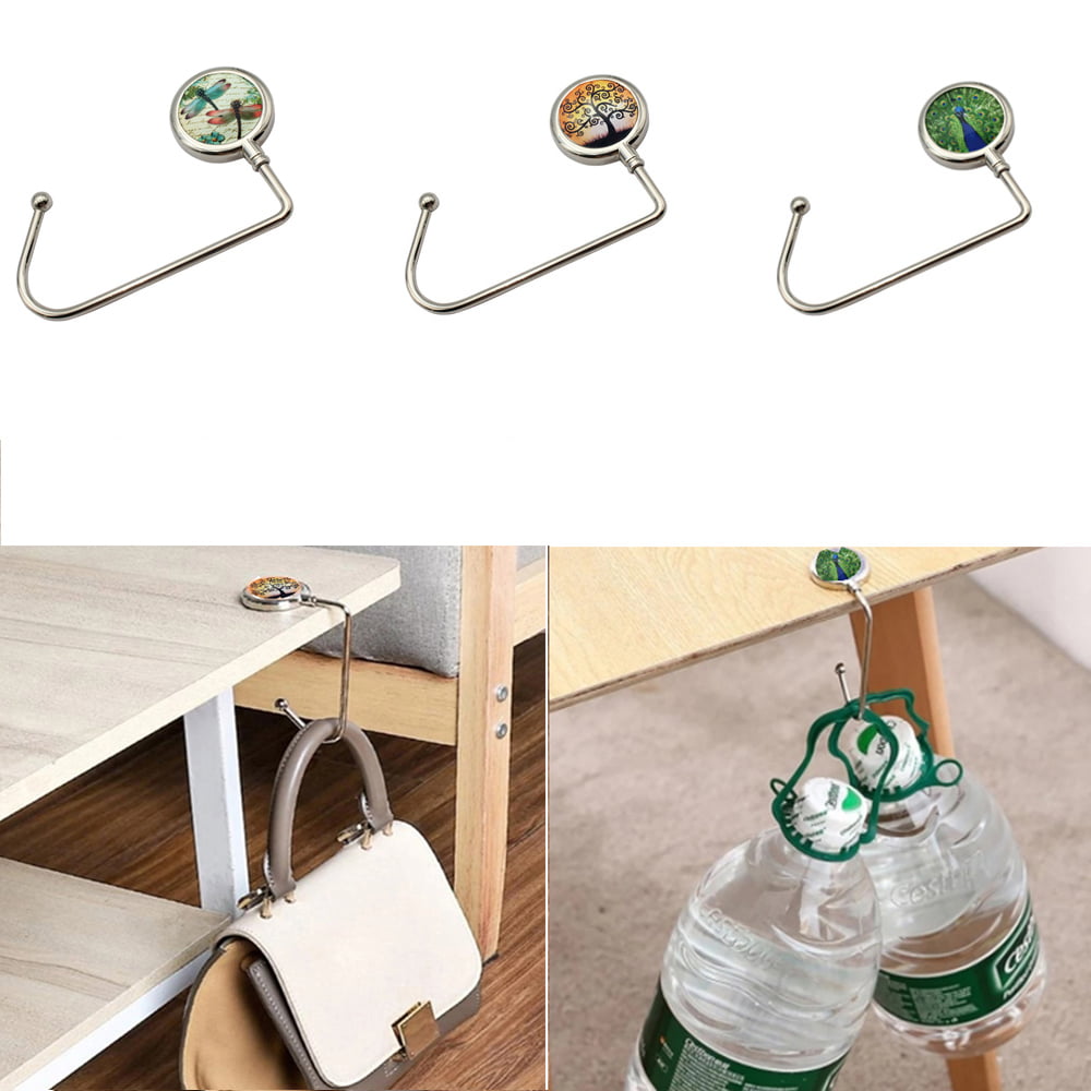 Under table/bar/desk top bag/purse hooks that swivel. Bears weight of  50lbs. Color Choice. Easy to install. Order online …