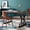 Black, variant on KIOOTTO 79" Rectangular Dining Table for 6-8, White Farmhouse Kitchen Table with Trestle Base