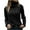 Black, variant on IROINNID Womens Sweater Turtleneck Pullover Sweater Solid Color Casual Mid-Length Long Sleeve Sweater