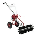 thumbnail image 4 of Gas Power Hand Held Sweeper Broom Driveway Turf Artificial Grass Snow Clean Lawn Sweeper 1KW, 4 of 23