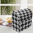 thumbnail image 4 of Plaid Lounger Chair Bag, Modern Graphic Argyle Pattern in Black and White Repetitive Diamond Shape Stripes, High Capacity Storage with Handle Container, Lounger Size, Black White, by Ambesonne, 4 of 5