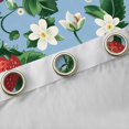 thumbnail image 4 of Manfei Red Strawberry Fruit Curtains Pack of 2 (42x84 Each) for Kids, Rustic Flower Floral Curtains Blackout, Blue Cartoon Theme Bedroom Curtains, Window Curtains Bedroom Decor, 4 of 6