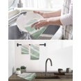 thumbnail image 5 of Ombre Green Ocean Kitchen Dish Towels for Drying Dishes Set of 3, Coastal Waves Beach Gradient Waffle Weave Microfiber Hand Tea Bathroom Towels Quick Dry & Absorbent Towel 12x12, 5 of 7