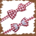 thumbnail image 5 of Mumup 2 Pcs Red Cat Collar for Boy Girl Cats Breakaway Cat Collars with Bell Cute Christmas Kitten Bow Tie Collar Adjustable Small Puppy Safety Collar Solid Color Plaid Pet Collar, 5 of 7