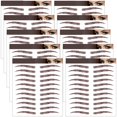 thumbnail image 1 of 10 Hojas 110 Pares 4D Tatuajes de Cejas Impermeables con Forma de Cabello Tatuaje Marrón Etiqueta de Cejas Pares Tatuajes Temporales de Cejas Pegatinas de Aseo Formadoras en Estilo Arco para Mujeres M, 1 of 5