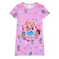 thumbnail image 3 of ATAIKU 3-12Y Toddler Girls Nightgowns Summer Soft Cute Cartoon Print Pajama Sleep Dress for Kids Nightshirt Nightie, 3 of 9