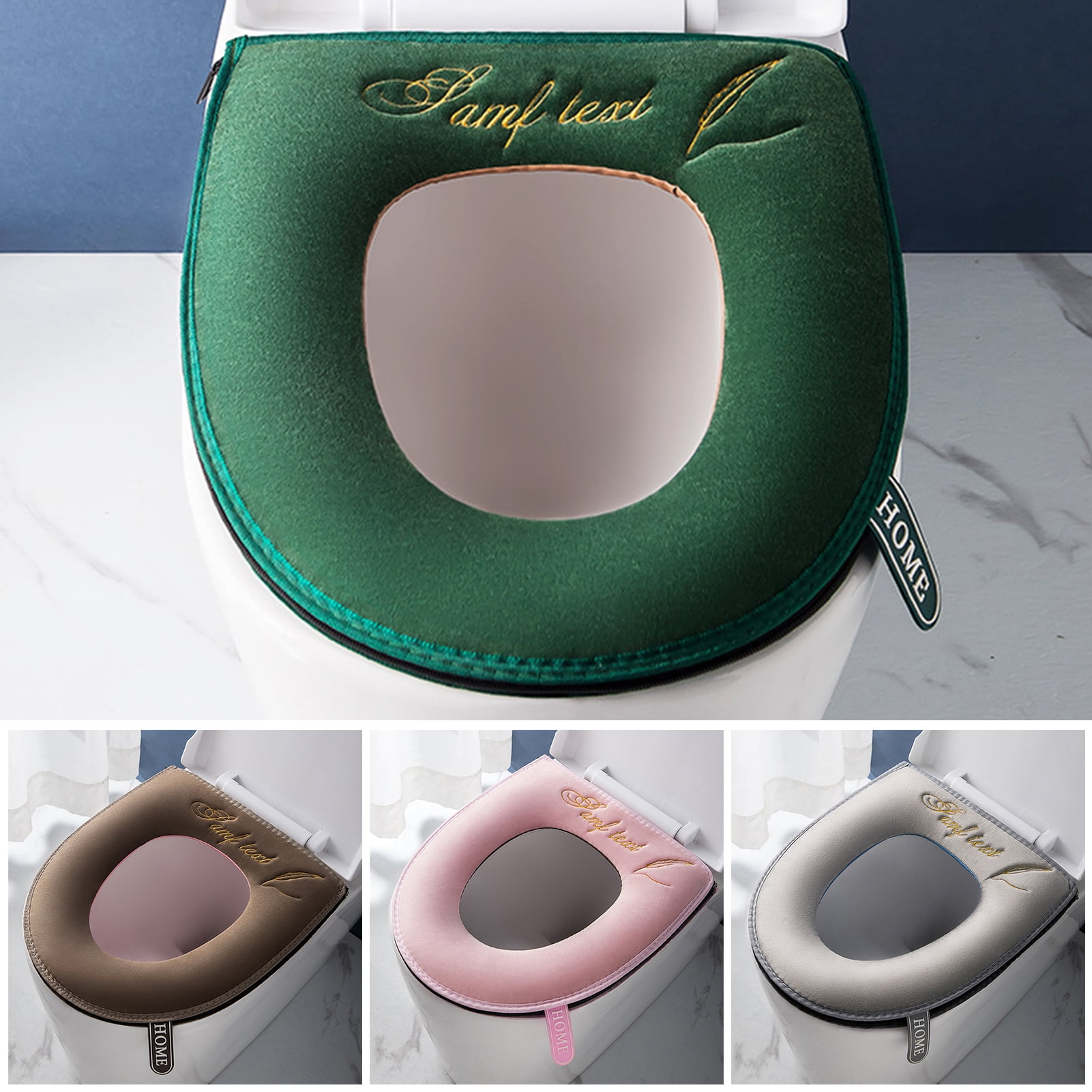 Dream Lifestyle Toilet Seat Pad Ultra Soft Keep Warm with Flip Lid
