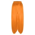 thumbnail image 3 of YiZYiF Mens Satin Belly Dance Harem Pants Loose Fit Trousers Bloomers Arabian Prince Outfits Orange XL, 3 of 7