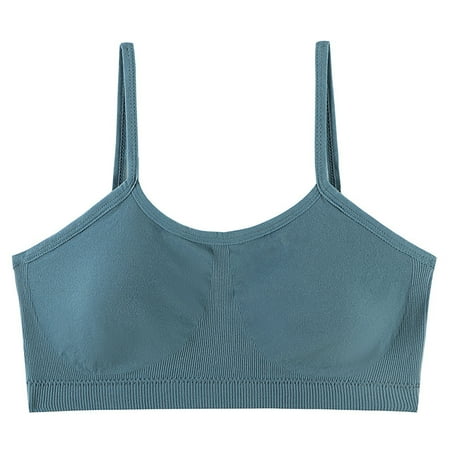 

PERZOE Sports Bra Full Cup Beauty Back Wire Free Ribbed Sports Bra Women Sexy Solid Color Sling Gym Underwear