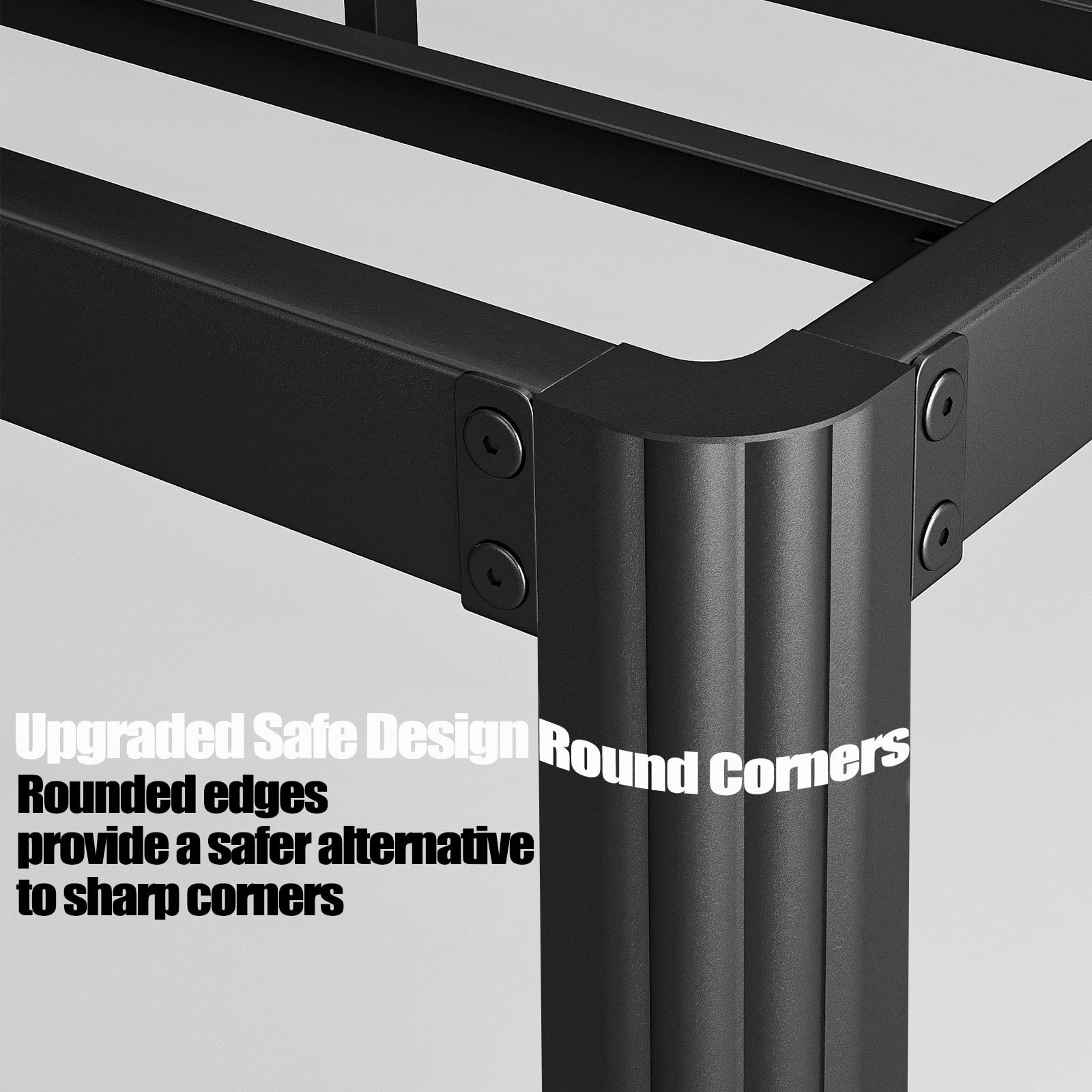 ULIESC Heavy Duty Queen Metal Platform Bed Frame, Black photo 8