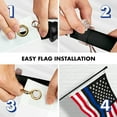 thumbnail image 5 of G128 - 5 Feet Tangle Free Spinning Flagpole (Black) Blue Lives Matter Flag Brass Grommets Embroidered 2.5x4 ft (Flag Included) Aluminum Flag Pole, 5 of 7