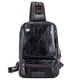 thumbnail image 1 of Mochila cruzada con correa, bolso de hombro para hombre, mochila Retro para bicicleta con correa de cuero PU para mujerColor: tamaño: 32*22*8cm Material: PU Cierre de cremallera 1. Bolso de cuero:, 1 of 5