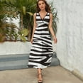 thumbnail image 3 of Animal Black And White Zebra Pattern Sleeveless Dress Summer Women Clothes Dress for Pregnant Women Dresses, 3 of 9
