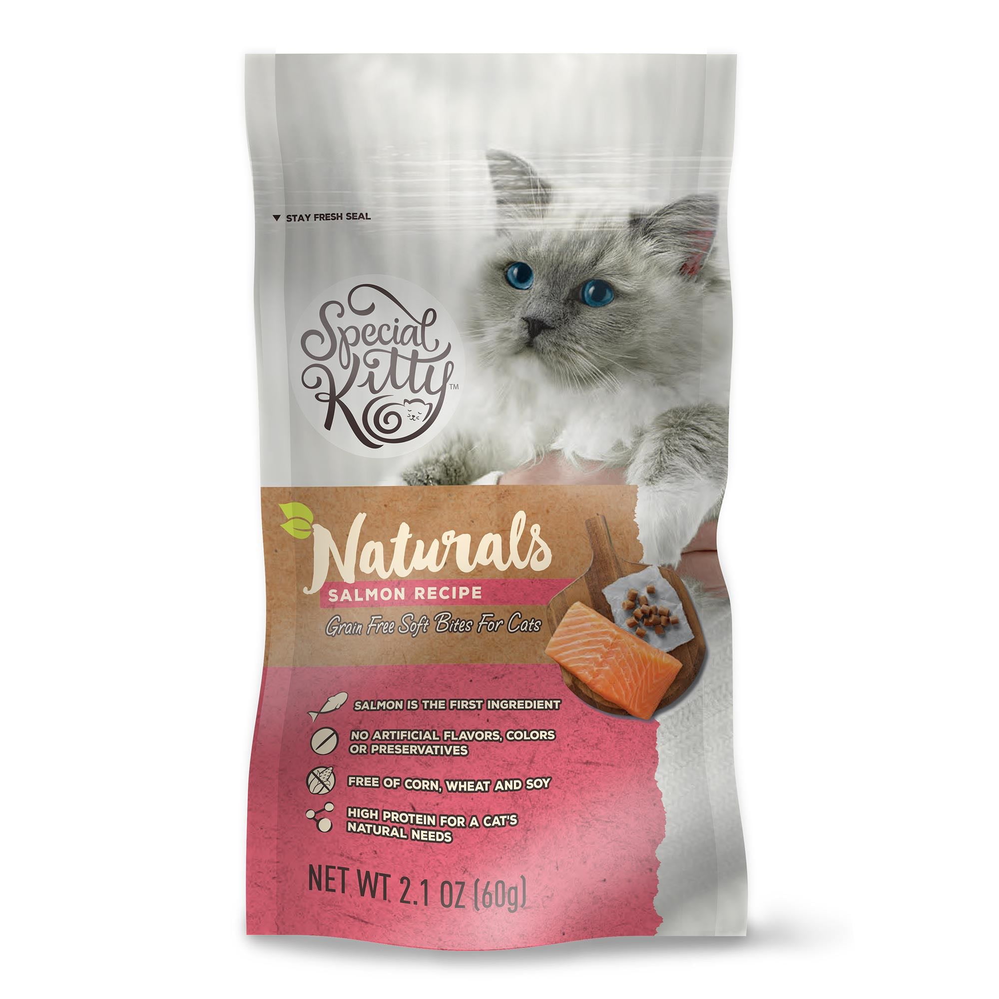 Special Kitty Naturals Grain Free Soft Bites for Cats, Salmon Flavor, 2