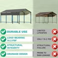 thumbnail image 2 of Patiowell 10'x15' metal Outdoor Carport with Enhanced Base for Cars, Trucks, Boats , Robust Frame for Superior Load-Bearing, Leak-Proof Design, Weather-Resistant Cover for Snow & Rain, 2 of 8