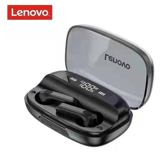 Lenovo-auriculares inalámbricos QT81 con TWS, casco Negro