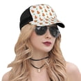thumbnail image 5 of Lsque Cute Carrot Print Printed Trucker Hat - Baseball Cap for Men Women - Breathable Mesh Side, Adjustable Fit - for Casual Wear, 5 of 7