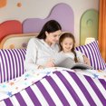 thumbnail image 5 of Erosebridal Minimalist Stripe 7-Piece Twin Bedding,Mid-Century Striped Bedding Comforter Set,Colorful Stars Reversible, 5 of 7
