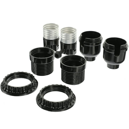 

YARNOW 2pcs Light Socket E26/E27 Lamp Socket Retro Light Socket with Ring for DIY Project