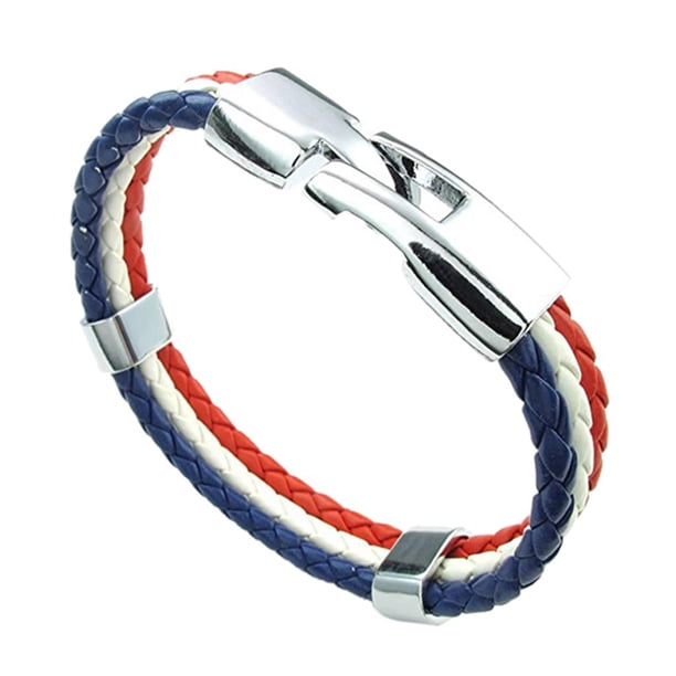 Brazalete de cuero Zulema Triple Cuerda Bandera Nacional