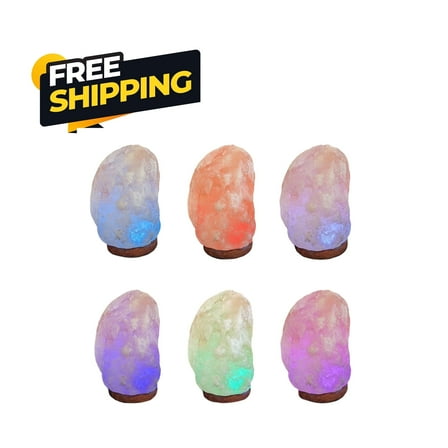 USB Salt Lamp Color Changing Himalayan LED Night Light by Pink Salt Wall