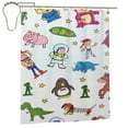 thumbnail image 2 of Cortina de ducha de Toy Story con dibujos animados, cortinas de ducha para baño con 12 ganchos, impermeable, lavable, poliéster, juego de decoración para el baño, 60 x 72 pulgadas, hierro, 2 of 8