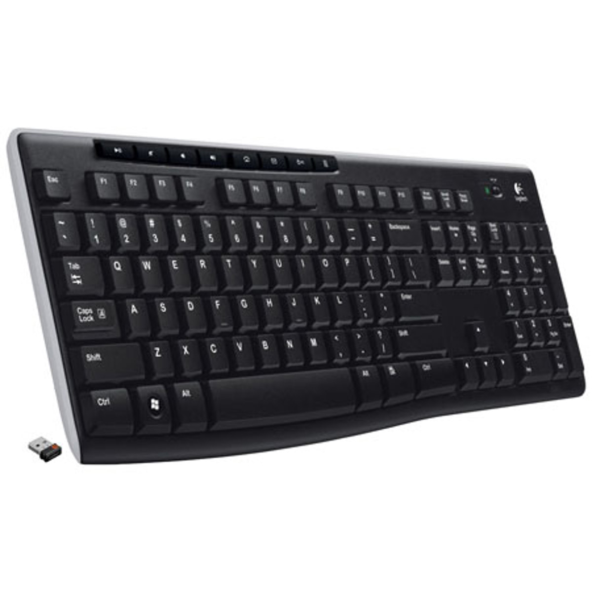 Logitech K270 Wireless USB Keyboard, Black