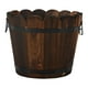 thumbnail image 2 of Maceta de madera con forma de cubo para flores, multifuncional, rústica, para amantes de jardinería., 2 of 9