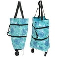 thumbnail image 1 of Sac Chariot Pliable, Sac de Courses Pliable avec Roues, Sac d'Épicerie Réutilisable, Sac de Rangement Léger pour Fruits et Légumes de Voyage, 1 of 8