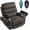 02dark Grey(velvet) 27" x 22.5" Seat, variant on Swivel Recliner Chair for Adults, 360° Swivel Rocker Recliner with Massage and Heating, Nursery Rocking Chairs with Side Pockets, Manual Reclining Chair for Living Room, Bedroom or Nursery (Black)