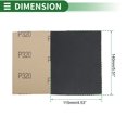 thumbnail image 3 of Hojas de lijado de gancho y bucle Unique Bargains 140x115mm negras 320 grano, molienda y pulido eficientes en la fabricación y reparación de automóviles, procesamiento de metales, 3 of 7