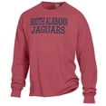 thumbnail image 2 of Men's ComfortWash Red South Alabama Jaguars Garment Dyed Long Sleeve T-Shirt, 2 of 3