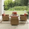 thumbnail image 2 of Bradenton 5Pc Swivel Rocker Conversation Set W/Fire Table Sangria/Weathered Brown - Tucson Fire Table & 4 Swivel Rockers, 2 of 19