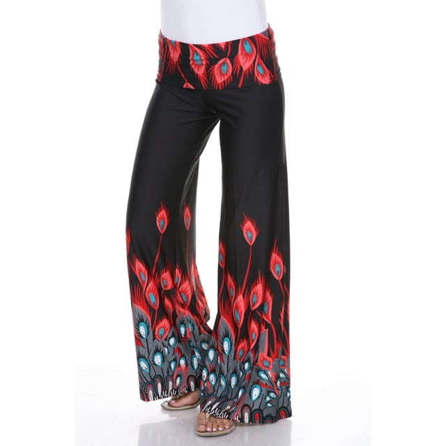 White Mark Women's Printed Palazzo Pants