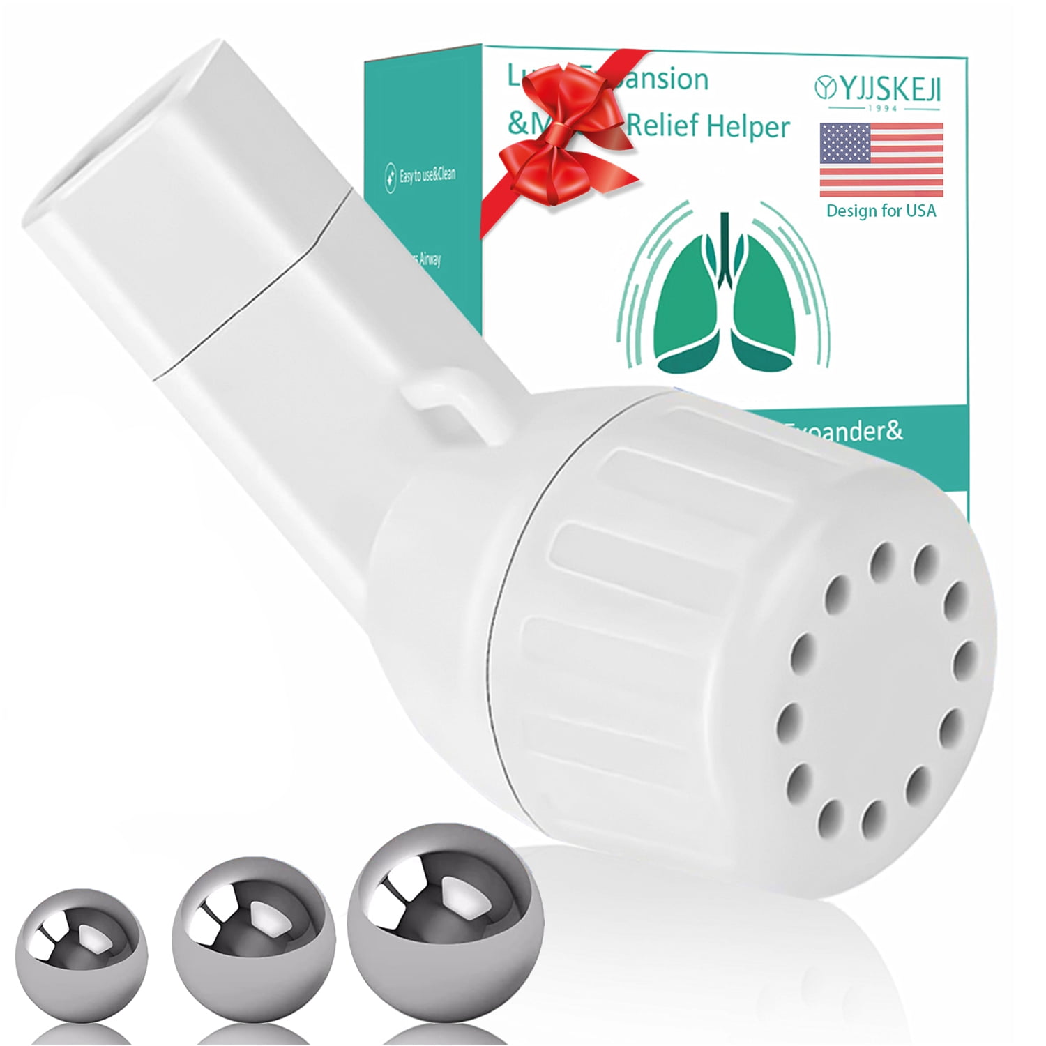 Breathing Lung Expander, Lung Expansion & Mucus Removal Device, Hand