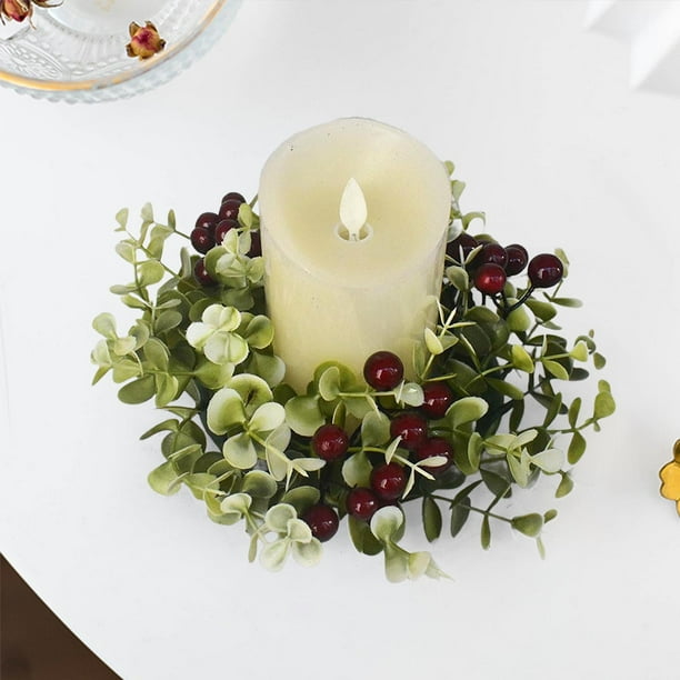 Poinsettia candle rings store
