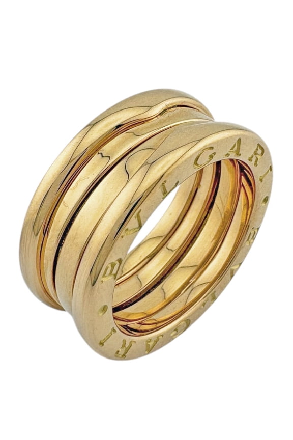 Pre-Owned BVLGARI B.zero1 3-band ring, BVLGARI, 18K yellow gold, 50ct, women's,
