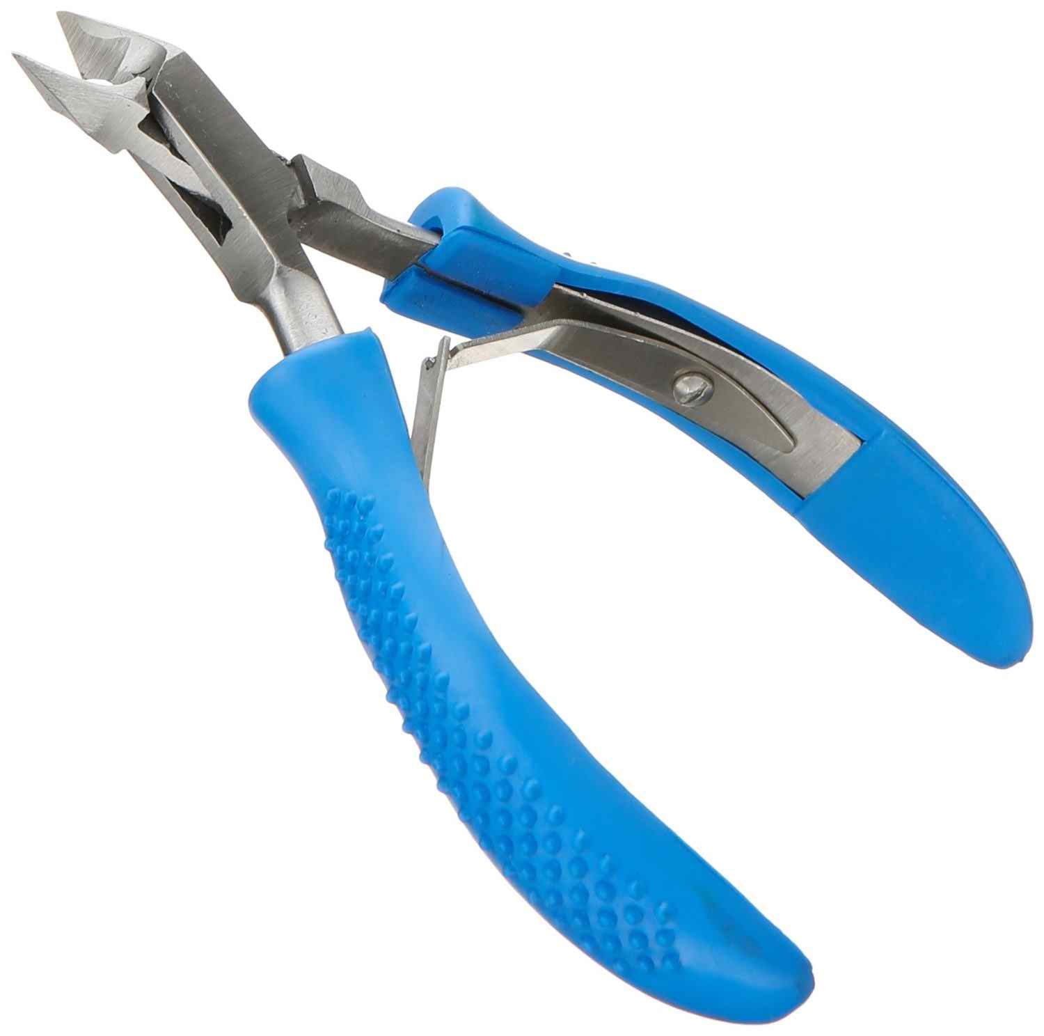 Satin Edge Comfort Grip Cuticle Nipper 4" Half Jaw Assorted colors