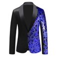 thumbnail image 1 of Men's Sequin Blazer Suit One Button Slim Fit Sequin Jacket, 1 of 5