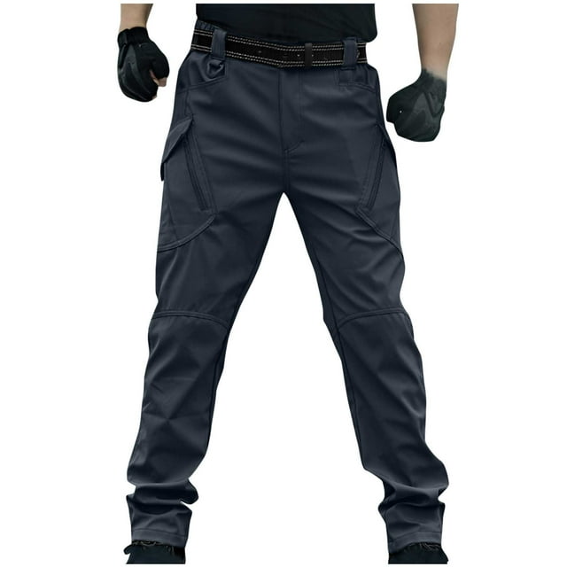 cllios Pantalon Tactique pour Hommes à Multiples Poches Pantalon Cargo de Randonnée Pantalon de Travail Léger pour Hommes Construction Pantalon de Travail Résistant à l'Eau