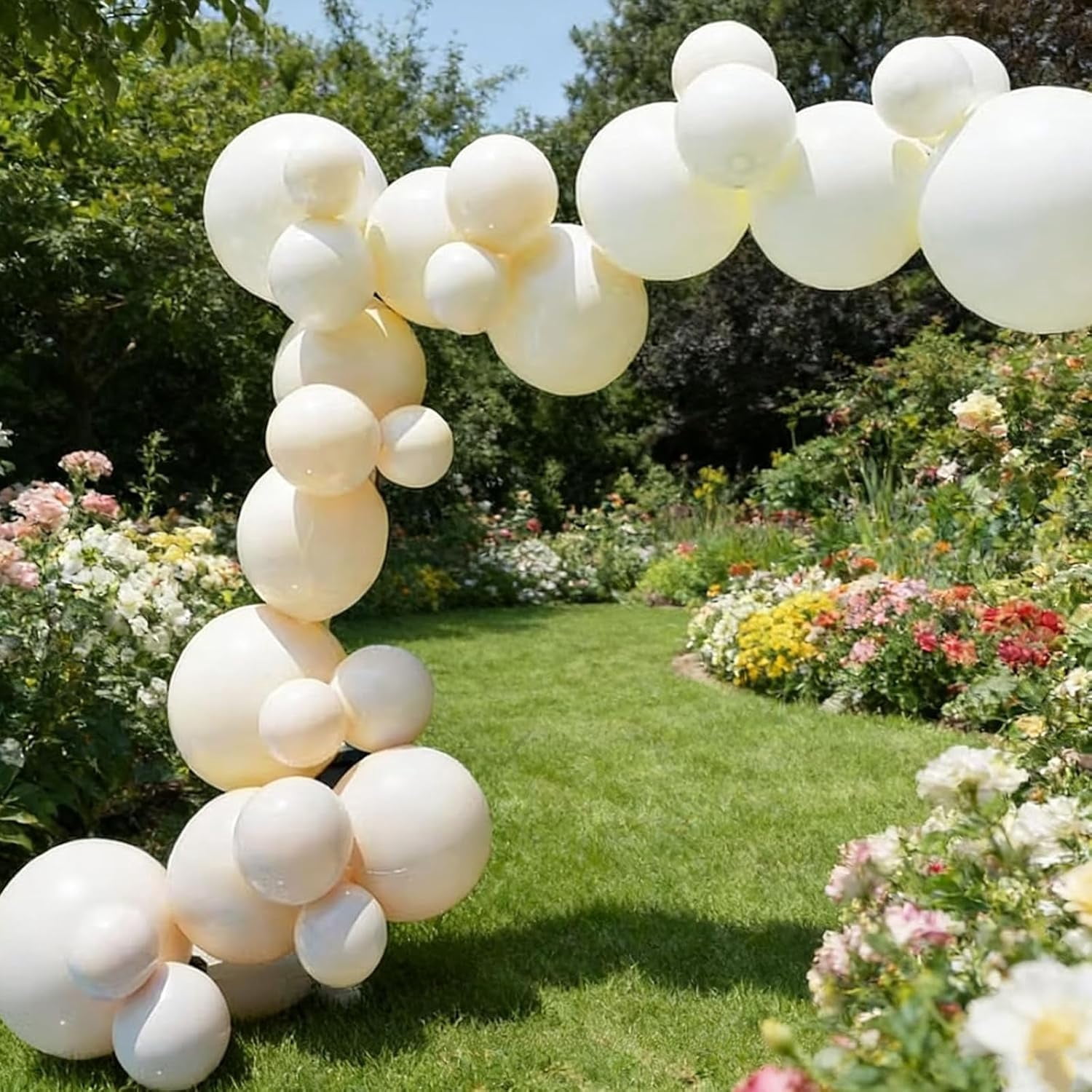Reusable Inflatable Balloon Garland, 3/7 Cluster Reusable Inflatable Balloon Garland Arch Kit,Durable Pvc One-Piece Thickened Decorative Ball,Hanging Hole Design,For Birthdays,Weddings (Blue,B)
